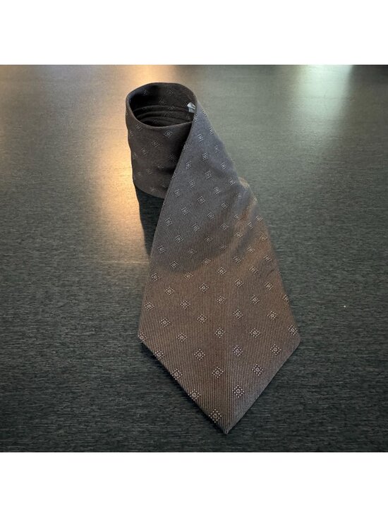 Hugo Boss Other - Boss Hugo Boss Patterned Silk Necktie Brown With Geometric Design